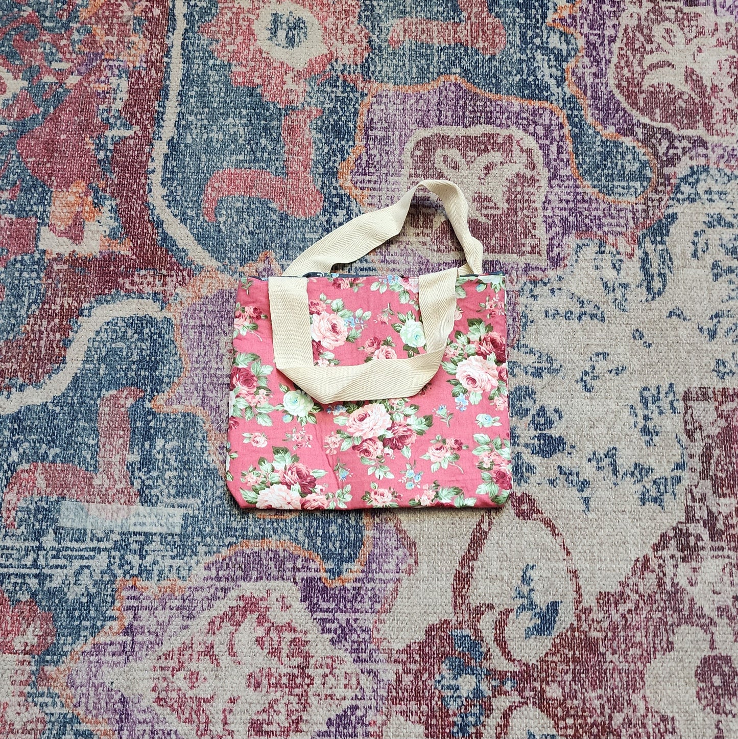 Floral overload Reversible Tote