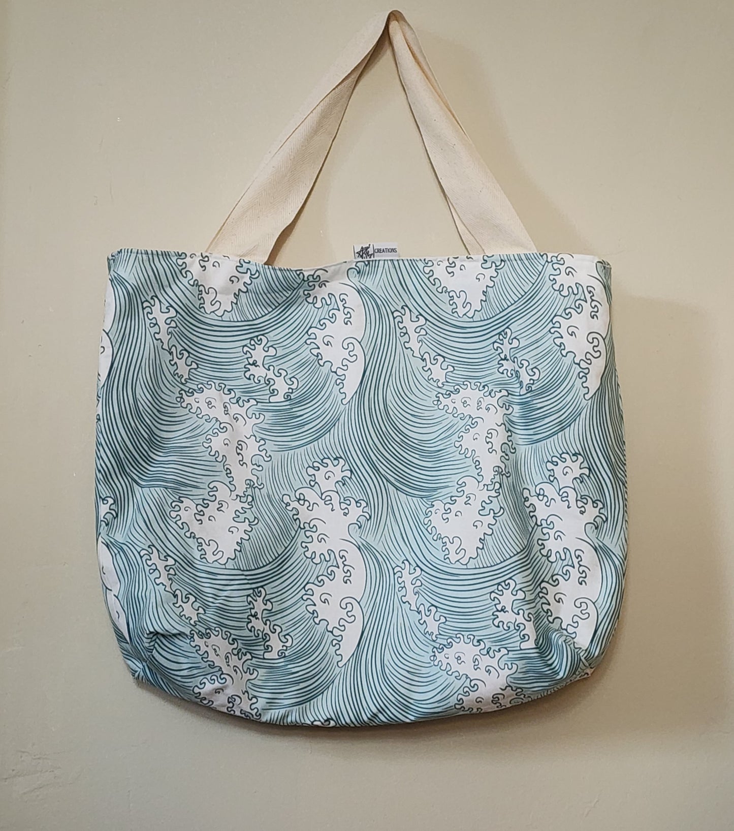 Cherry Waves Reversible Tote